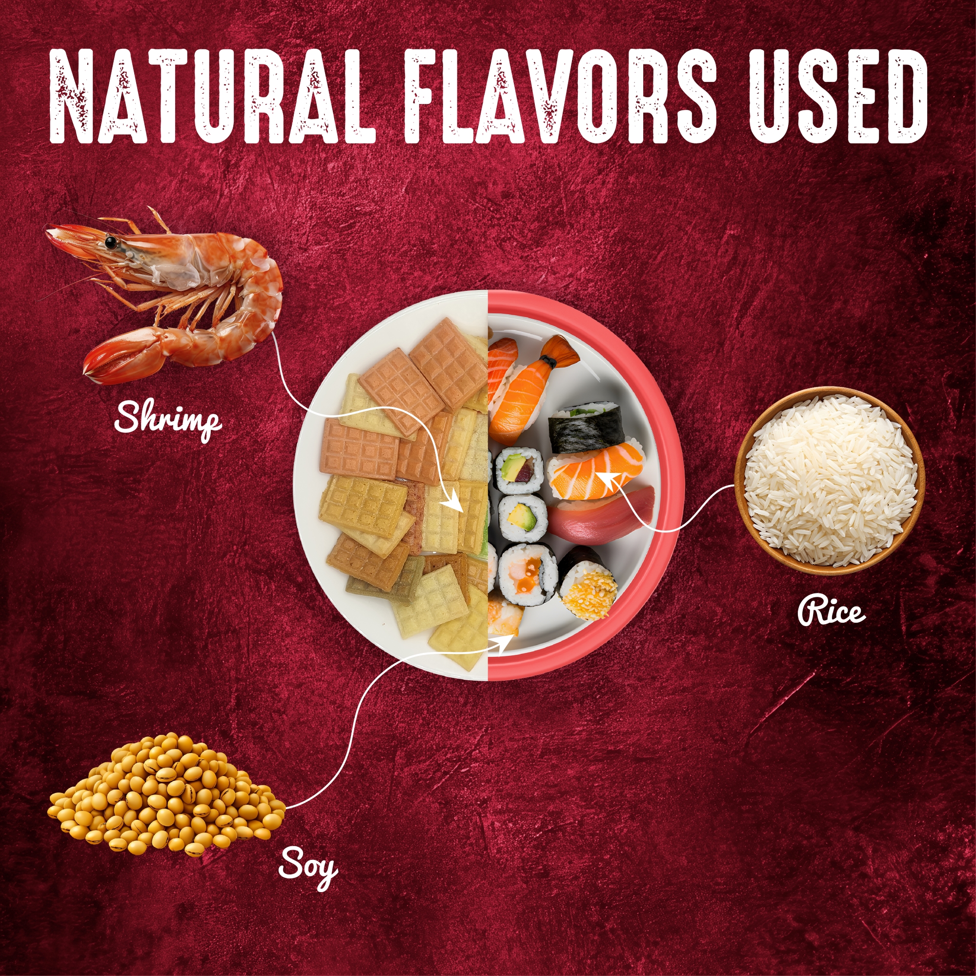 Crunchy Cat Treats Digestive Health Recipe, Japanese Sushi Flavor, 1.48 oz (Pack of 1)