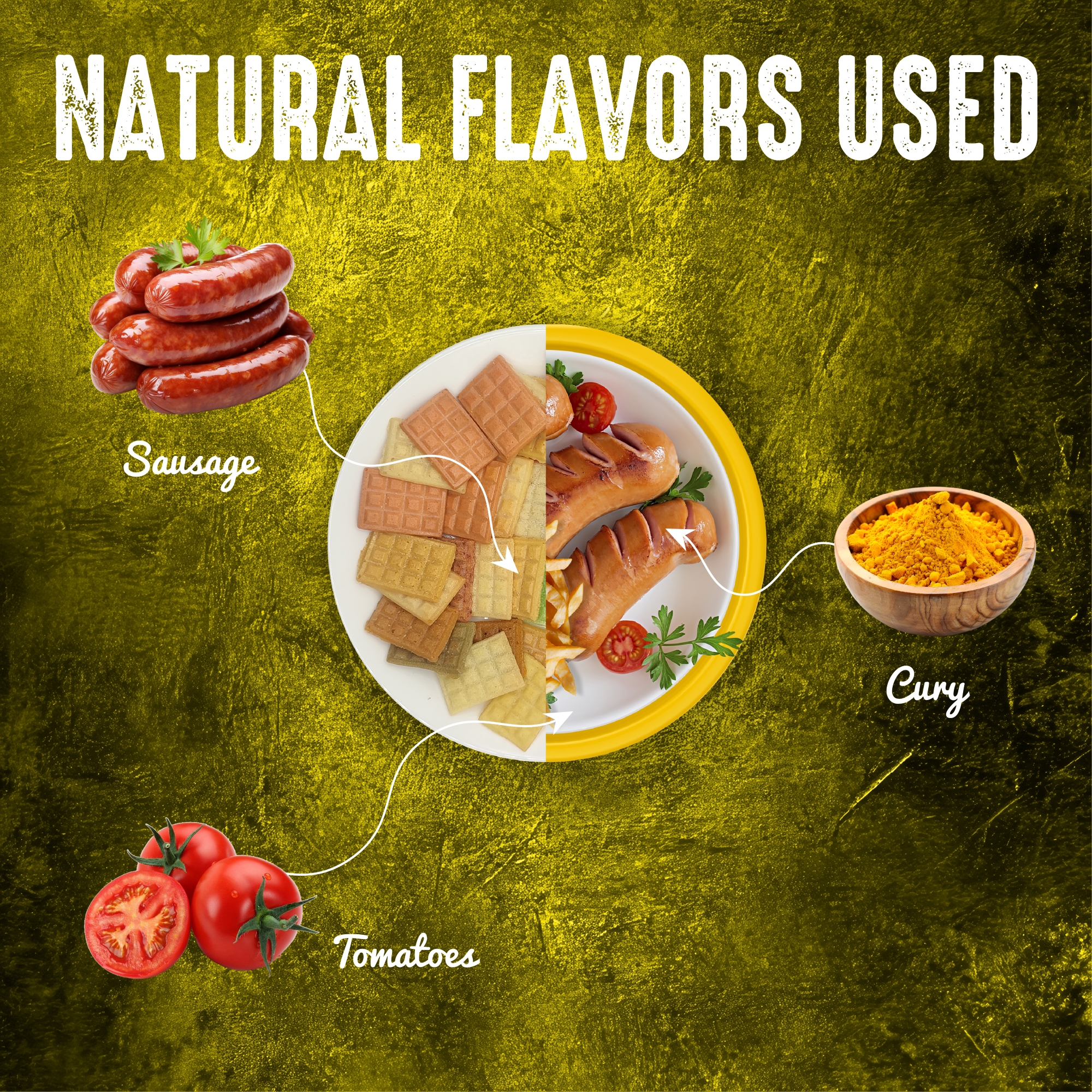 Crunchy Cat Treats Skin & Coat Care Recipe, German Currywurst Flavor, 1.48 oz (Pack of 1)