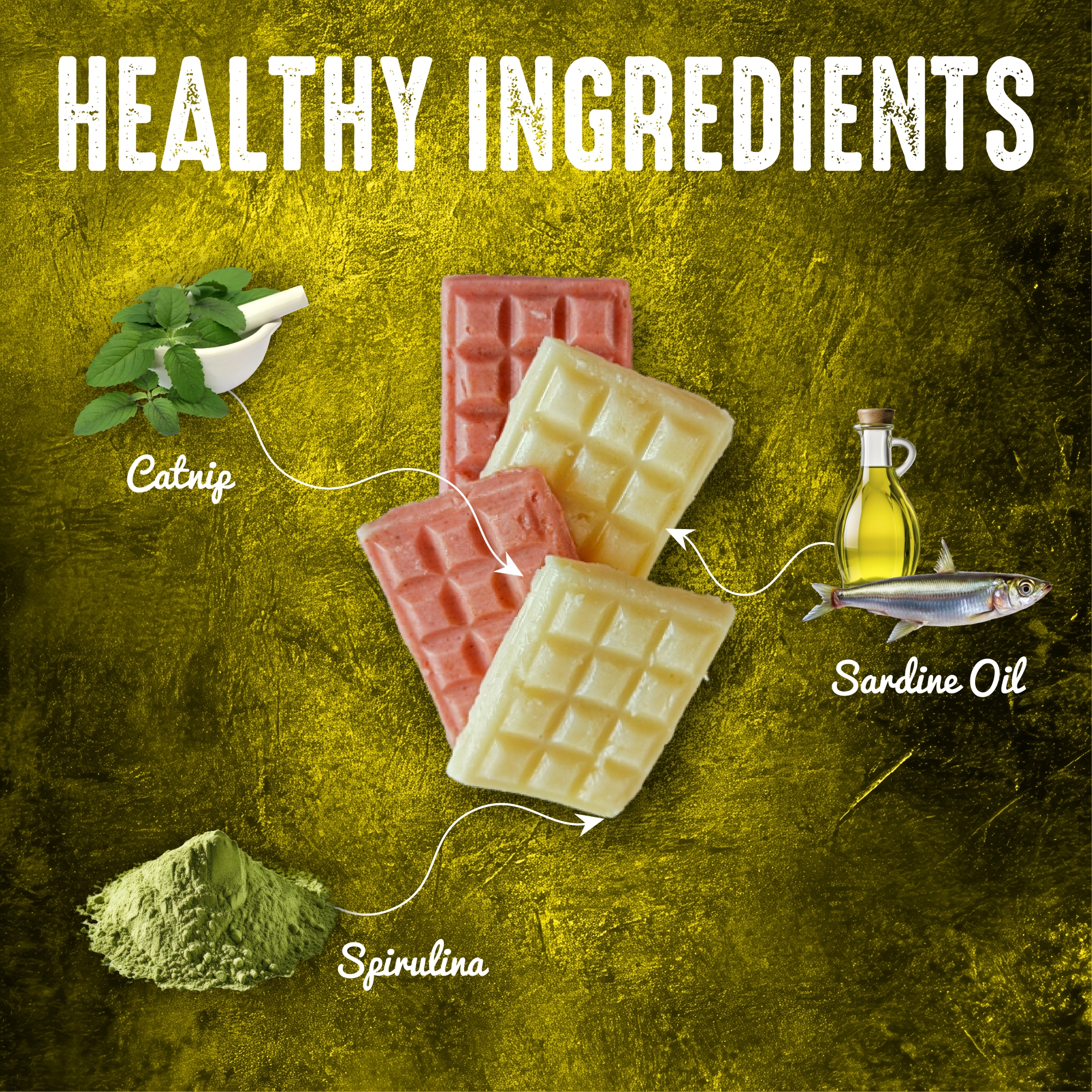 Crunchy Cat Treats Skin & Coat Care Recipe, German Currywurst Flavor, 1.48 oz (Pack of 1)