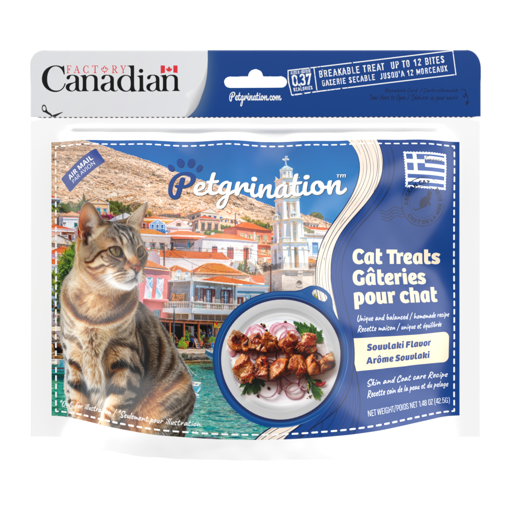 Crunchy Cat Treats Skin & Coat Care Recipe, Greek Souvlaki Flavor, 1.48 oz (Pack of 1)