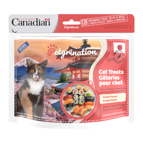 Crunchy Cat Treats Digestive Health Recipe, Japanese Sushi Flavor, 1.48 oz (Pack of 1)