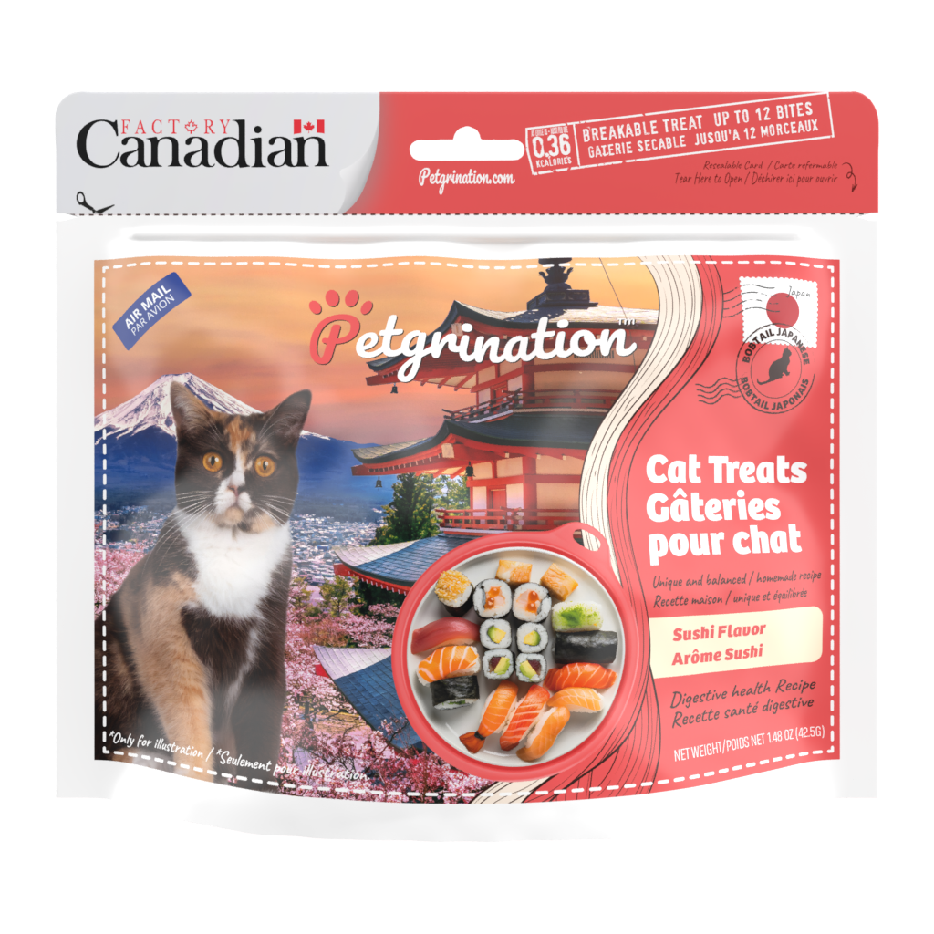 Crunchy Cat Treats Digestive Health Recipe, Japanese Sushi Flavor, 1.48 oz (Pack of 1)