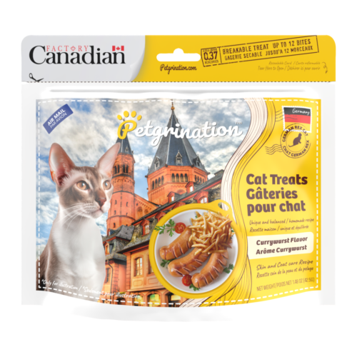 Crunchy Cat Treats Skin & Coat Care Recipe, German Currywurst Flavor, 1.48 oz (Pack of 1)