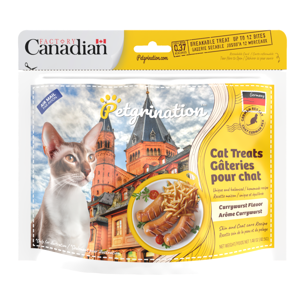 Crunchy Cat Treats Skin & Coat Care Recipe, German Currywurst Flavor, 1.48 oz (Pack of 1)