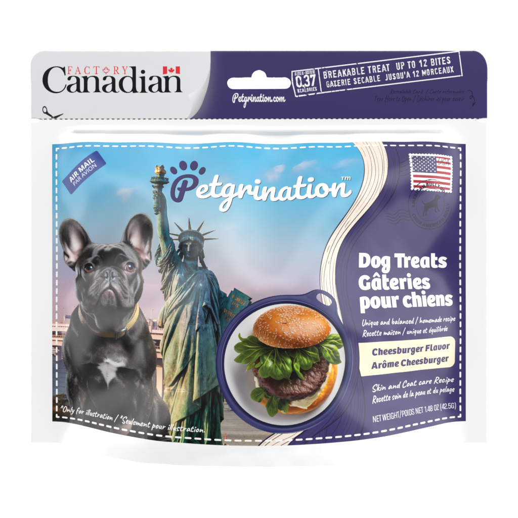 Crunchy Dog Treats Skin & Coat Care Recipe, American Cheesburger Flavor, 1.48 oz (Pack of 1)