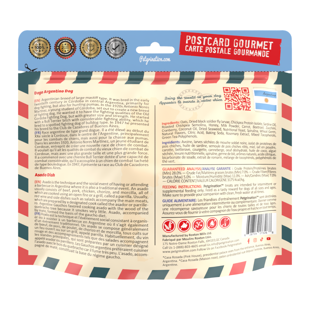 Crunchy Dog Treats Skin & Coat Care Recipe, Argentinian Asado Flavor, 1.48 oz (Pack of 1)