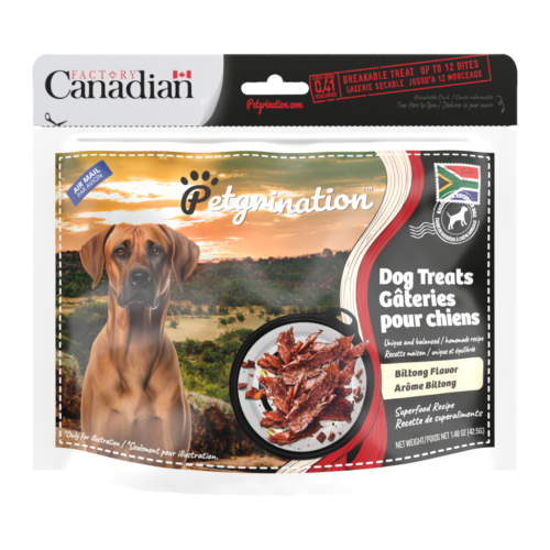 Crunchy Dog Treats Superfood Recipe, South-African Bitlong Flavor, 1.48 oz (Pack of 1)