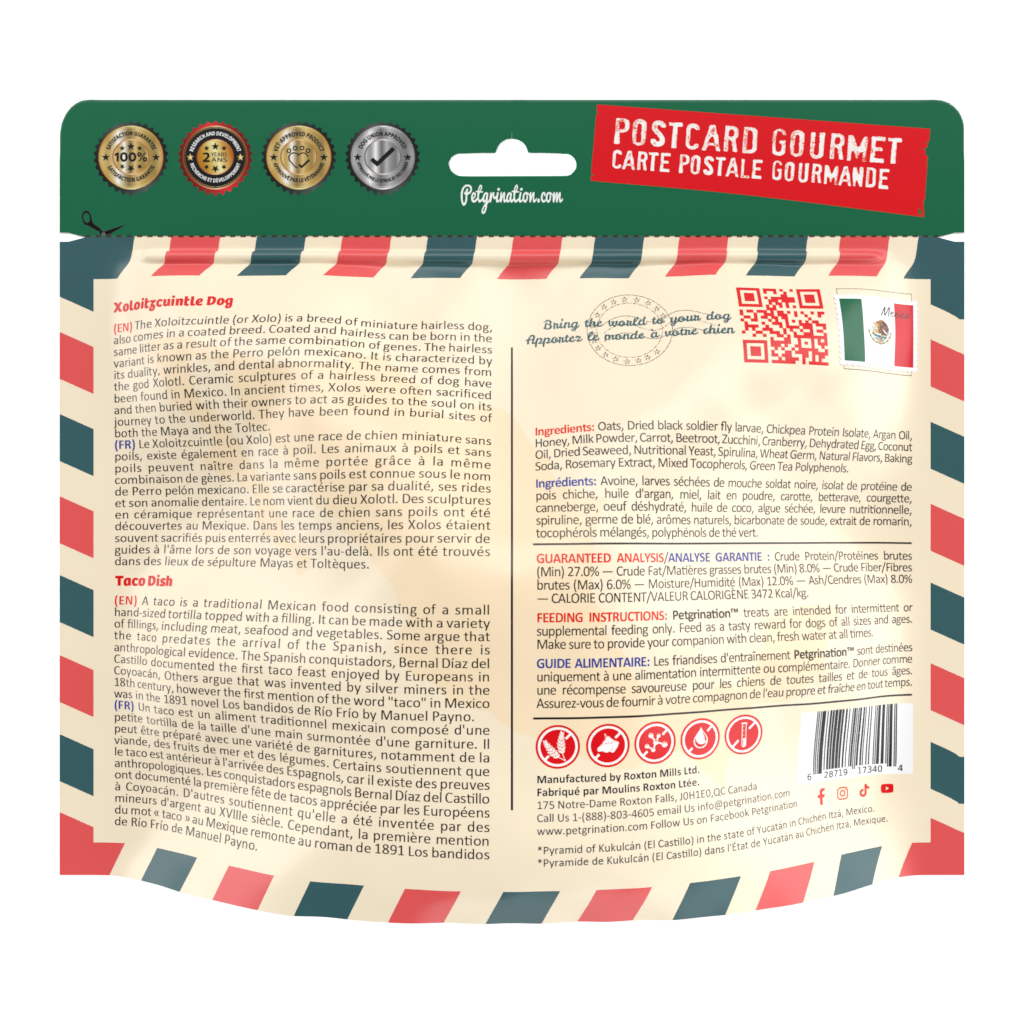 Crunchy Dog Treats Superfood Recipe, Mexican Taco Flavor, 1.48 oz (Pack of 1)