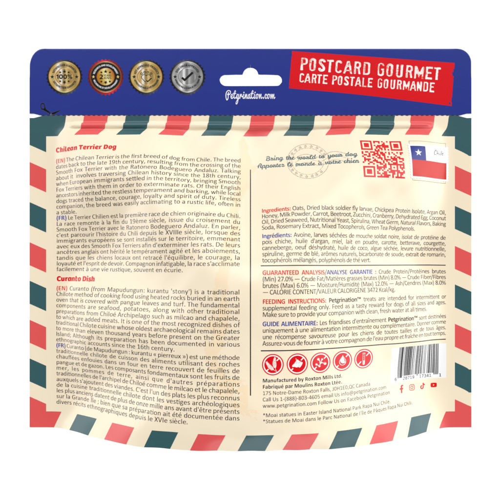 Crunchy Dog Treats Superfood Recipe, Chilean Curanto Flavor, 1.48 oz (Pack of 1)