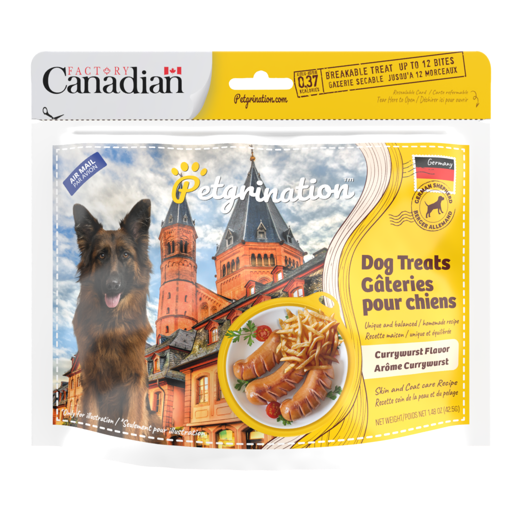 Crunchy Dog Treats Skin & Coat Care Recipe, German Currywurst Flavor, 1.48 oz (Pack of 1)