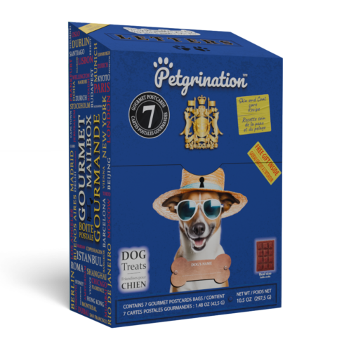 Crunchy Dog Treats Skin & Coat Care Recipe, 10.5 oz. (7 Global Dishes Variety Pack & 1 Gift)