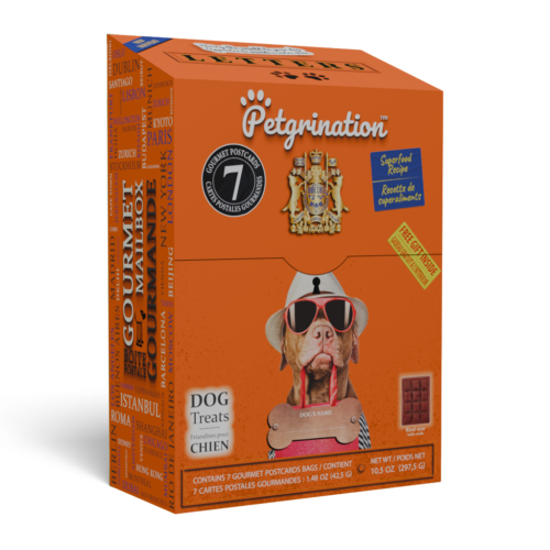 Crunchy Dog Treats Superfood Recipe, 10.5 oz. (7 Global Dishes Variety Pack & 1 Gift)